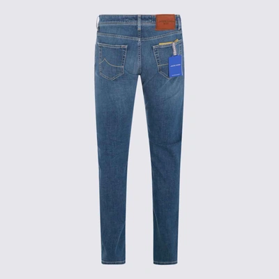 Shop Jacob Cohen Blue Cotton Denim Jeans