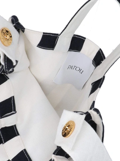 Patou Striped Bag In Black