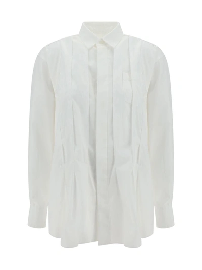 Shop Sacai Shirts In Off White
