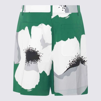Shop Valentino Green Cotton Shorts