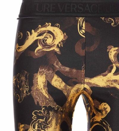 Shop Versace Jeans Couture Shorts In Golden