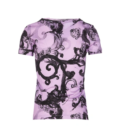Shop Versace Jeans Couture T-shirts And Polos In Viola