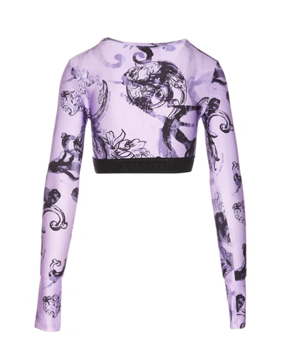 Shop Versace Jeans Couture Top In Viola