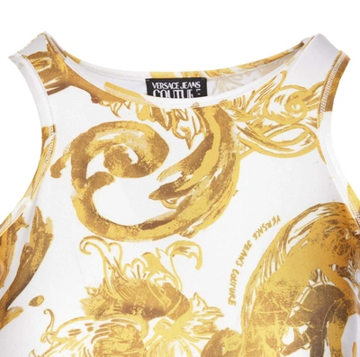 Shop Versace Jeans Couture Top In Golden
