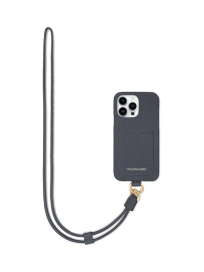 Shop Maison De Sabre Sling Phone Case (iphone 14 Pro) In Graphite Grey