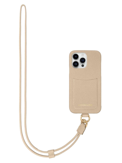 Shop Maison De Sabre Sling Phone Case (iphone 15 Pro) In Saharan Beige