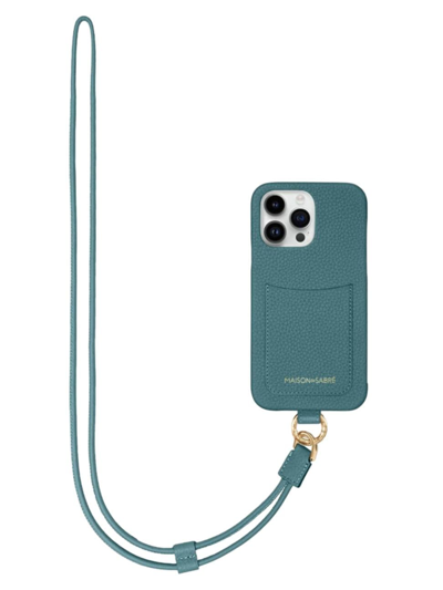 Shop Maison De Sabre Sling Phone Case (iphone 15 Pro) In Bondi Blue