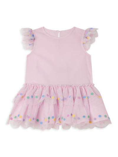 Shop Stella Mccartney Baby Girl's Dot Print Tulle Dress In Pink