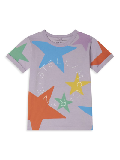 Shop Stella Mccartney Little Girl's & Girl's Multicolor Star Print T-shirt In Purple