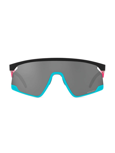 Shop Oakley Men's Bxtr Prism Rectangular Shield Sunglasses In Black Blue Pink Grey