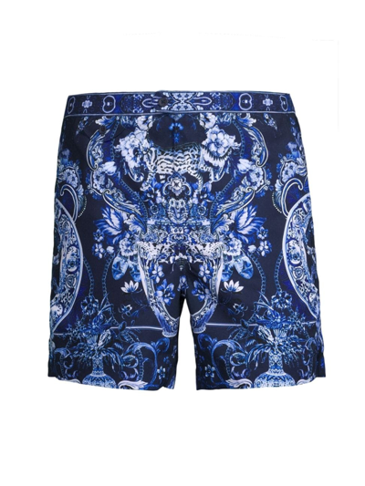 Shop Camilla Men's Delft Dynasty Abstract Swim Shorts