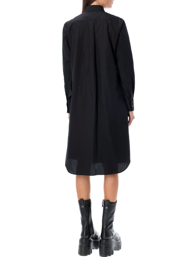 Shop Comme Des Garçons Shirt Ruched Dress In Black