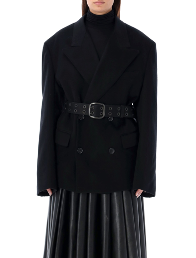 Shop Junya Watanabe Coat In Black