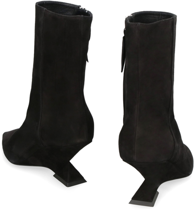 Shop Attico Cheope Suede Ankle Boots In Black
