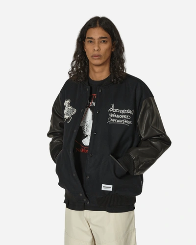 Shop Neighborhood Lordz Of Brooklyn Stadium Jacket In Black