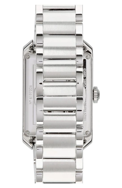 Shop Baume & Mercier Hampton Bracelet Watch, 43mm In Opaline White/ Silver