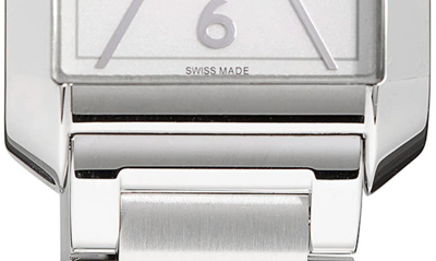 Shop Baume & Mercier Hampton Bracelet Watch, 43mm In Opaline White/ Silver
