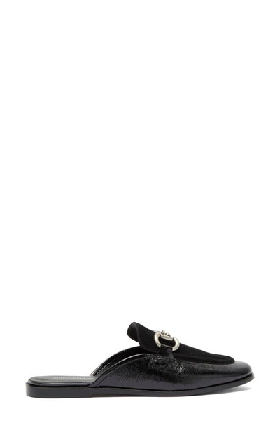 Shop Jeffrey Campbell Textbook Mule In Black Crinkle Combo Pewter