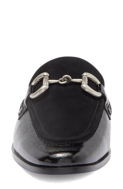 Shop Jeffrey Campbell Textbook Mule In Black Crinkle Combo Pewter
