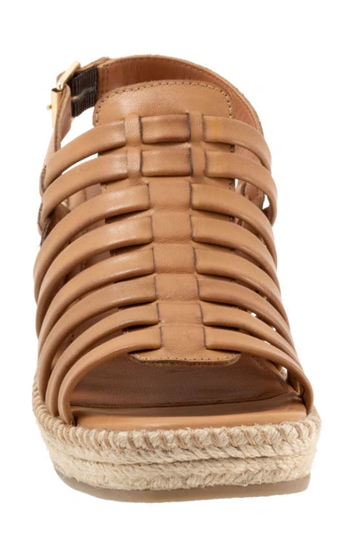 Softwalk Havana Slingback Espadrille Platform Wedge Sandal In Tan