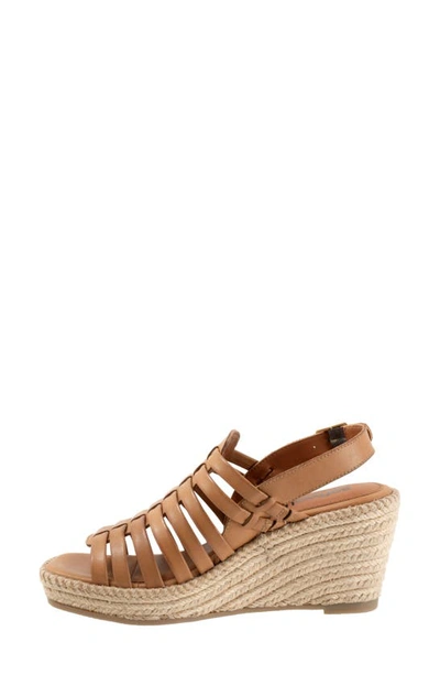 Softwalk Havana Slingback Espadrille Platform Wedge Sandal In Tan