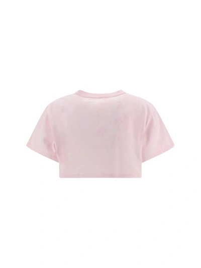 Shop Alexander Wang T-shirts In Lt Pink Bleach Out