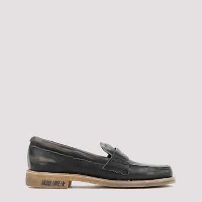 Shop Golden Goose Leather Loafers In Black