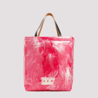 Shop Marni Polyurethane Tote Bag In C Fuchsia