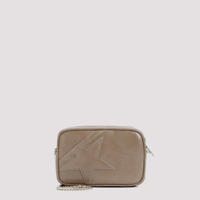 Shop Golden Goose Calf Leather Mini Star Bag In Ash
