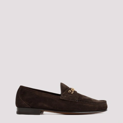 Shop Tom Ford Suede Loafers In B Brown