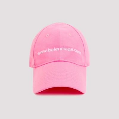 Shop Balenciaga Cap In Fluo Pink White