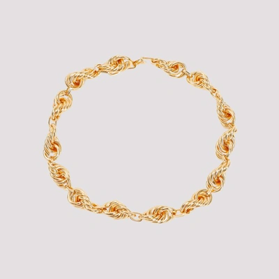Shop Jil Sander Eco Brass Necklace In Gold