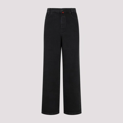 Shop 032c New Classic Wide Leg Jeans In Washed Black