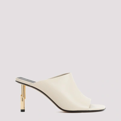 Shop Lanvin Sequence Mules In Milk