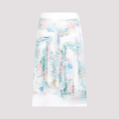 Shop Loewe Skirt In White Multicolor