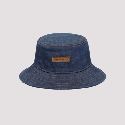 Shop Acne Studios Bucket Hat In Indigo Blue
