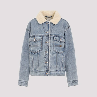 Shop Givenchy Cotton Jacket In Light Blue