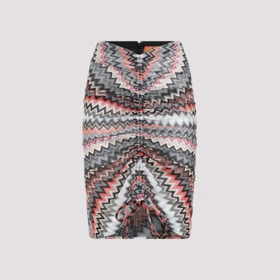 Shop Missoni Cotton Skirt In Smp Dark Tones Multi