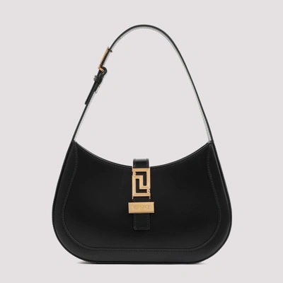 Shop Versace Small Hobo Handbag In Bv Black