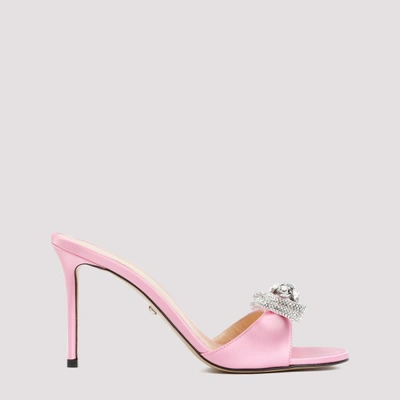 Shop Mach & Mach Double Bow Round Toe Mules In Pink