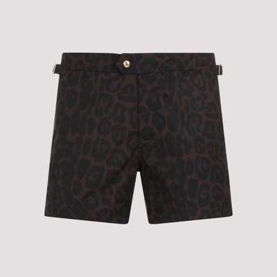 Shop Tom Ford Swimwear In Zkbbr Cheetah Brown