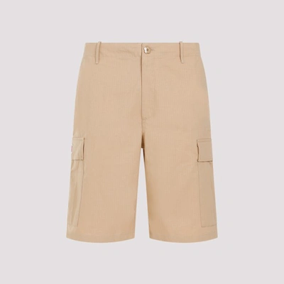 Shop Kenzo Cotton Workwear Shorts In Camel