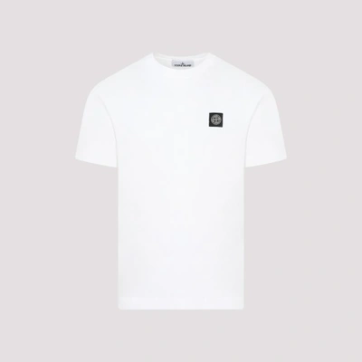 Shop Stone Island Cotton T-shirt In A White
