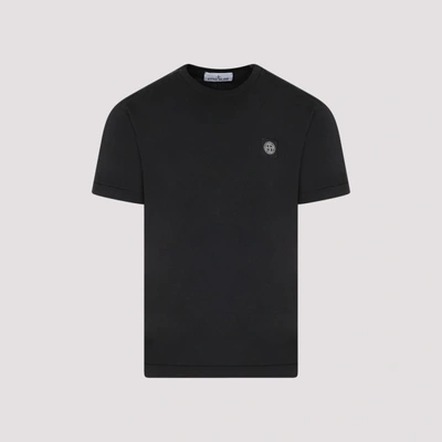 Shop Stone Island Cotton T-shirt In A Black