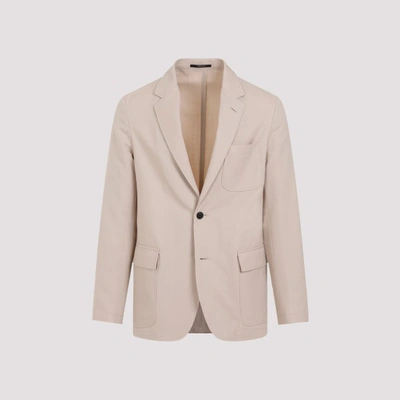 Shop Dunhill Wool Cotton Convertible Jacket In Biscuit