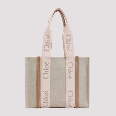 Shop Chloé Woody Bag In Y Blushy Beige