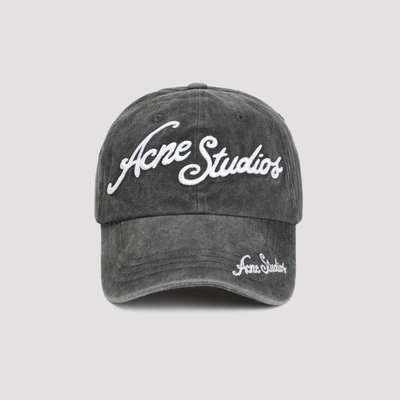 Shop Acne Studios Cotton Hat In Bm Faded Black