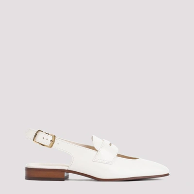 Shop Tod's Tod`s Cut Out Penny Loafers In Bianco Lana