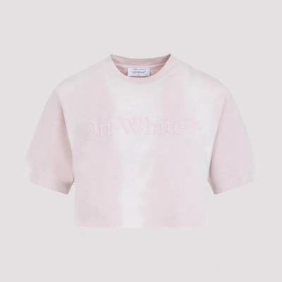 Shop Off-white Off White Laundry Cropped T-shirt In Burnished