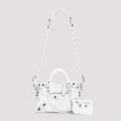 Shop Balenciaga Neo Cagole Xs Shoulder Bag In Optic White